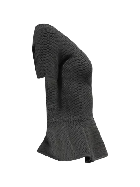 Cu peplum bluză Sandro tricotate gri
