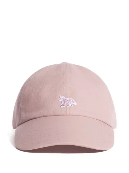 Czapka z daszkiem dziecięca Maison Kitsune różowa