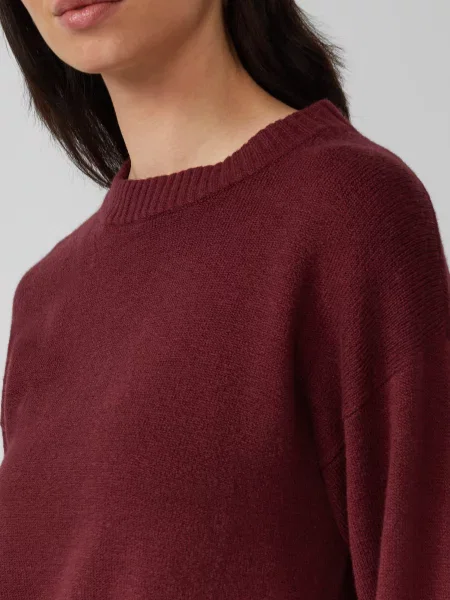 Sweter z dzianiny czerwony