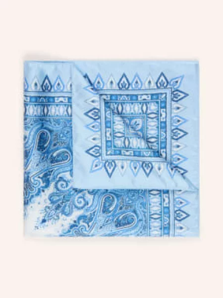 Etro Jedwabna Chusta blau biała