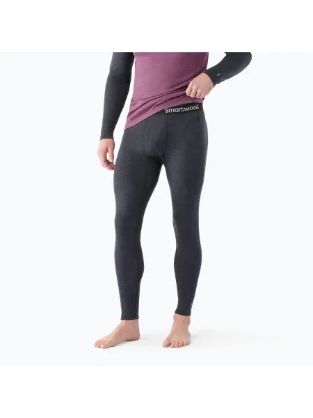 Pantaloni termici Smartwool Merino Baselayer pentru femei Smartwool Merino Baselayer Bottom Boxed pantaloni termici charcoal heather gri