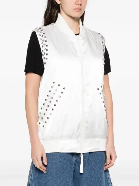 Vestă P.a.r.o.s.h. cu tepi alb