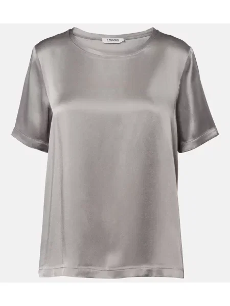 Tricou 's Max Mara din satin gri