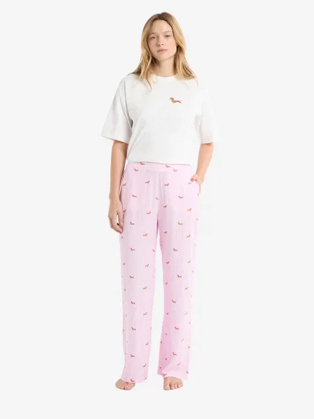 ETAM Pantaloni de pijama Harmonie maro / rosé / deschis roz