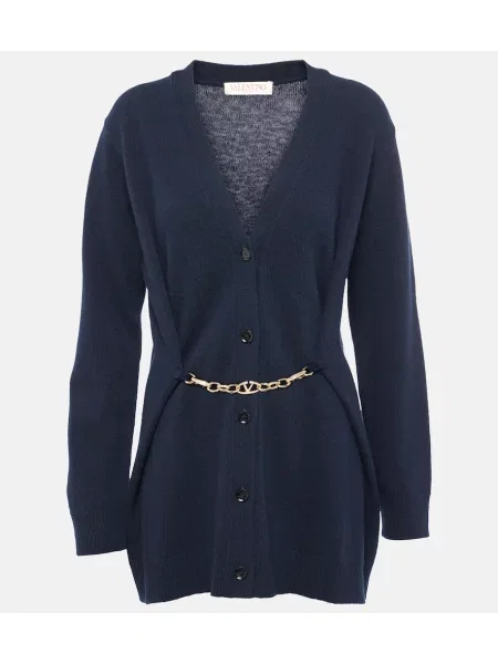 Volnena ogrlica Valentino modra