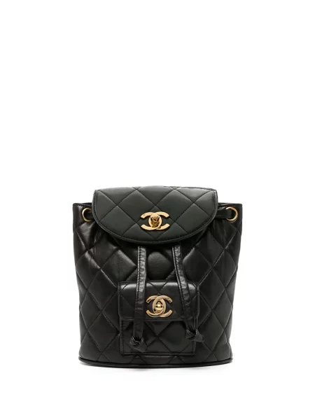 Prošívaný mini diamant batoh Chanel Pre-owned černý
