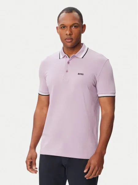 BOSS Tricou polo Paddy deschis roz