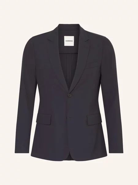 Sandro Marynarka Extra Slim Fit Z Wełną blau granatowa