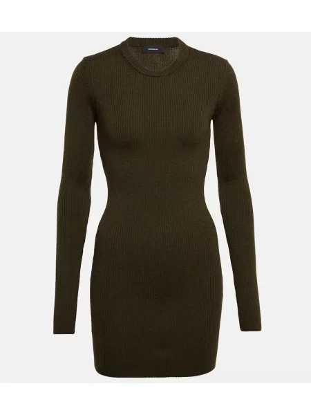 Rochie Wardrobe.nyc de lână verde