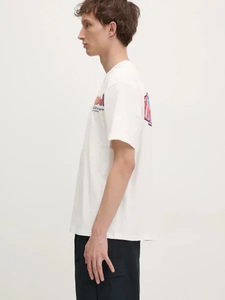 Manastash t-shirt Citee Paint Logo z nadrukiem biały