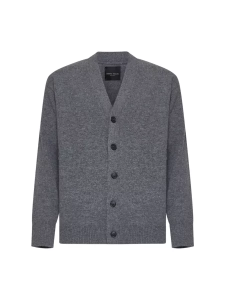 Sweter Roberto Collina z kaszmiru szary