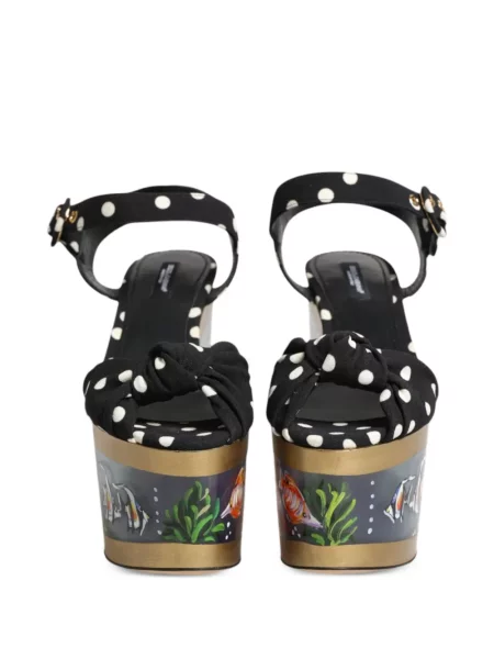Sandale Dolce & Gabbana cu buline negru