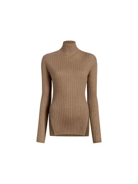 Sweter z golfem Khaite beżowy