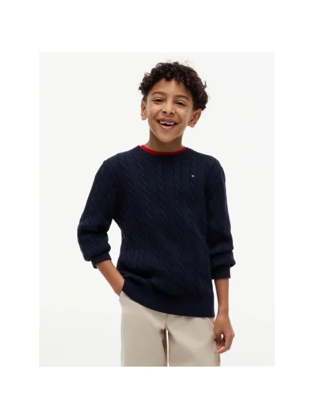 Sveter Tommy Hilfiger modrá