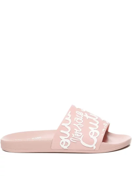 Papuci Versace Jeans Couture slip-on cu autograf roz