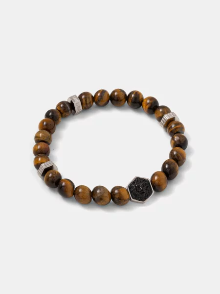 Guess bransoletka LION KING brązowa