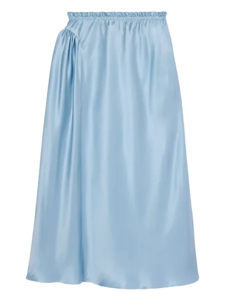 Fustă Simone Rocha din satin albastru