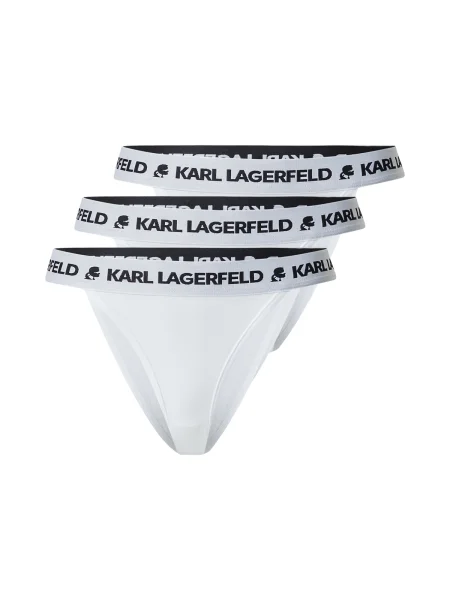 Karl Lagerfeld Nohavičky čierna šedobiela biela