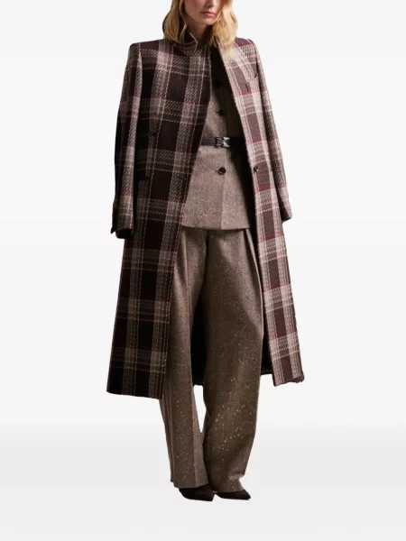 Bouclé pantaloni Kiton maro