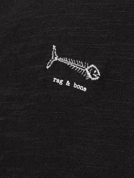Tricou Rag & Bone cu broderie negru