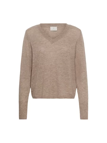 Dzianinowy sweter Kaffe beżowy