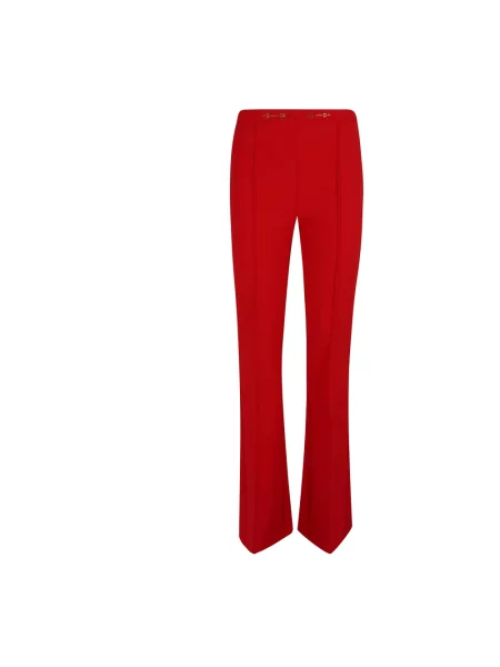 Spodnie Elisabetta Franchi z logo czerwone