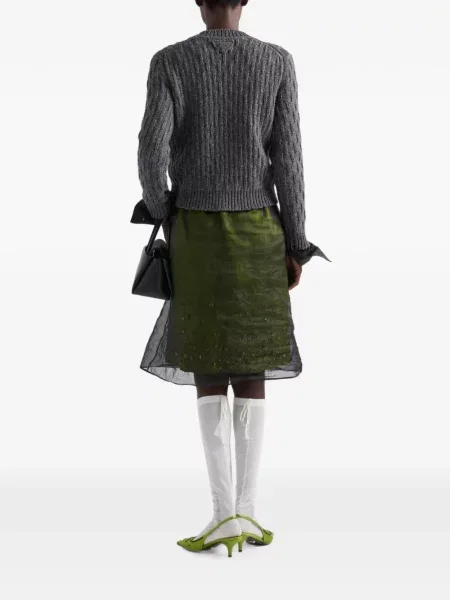 Cardigan Prada de lână gri