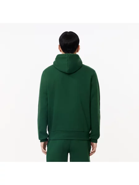Lacoste Bluza Z Kapturem Z Bawełny Organicznej Lacoste zielona