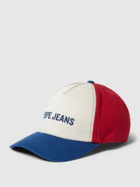 Czapka z daszkiem midi w stylu Colour Blocking Pepe Jeans granatowa