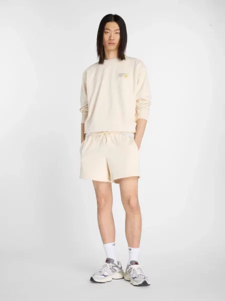 Флисовый свитер New Balance бежевый