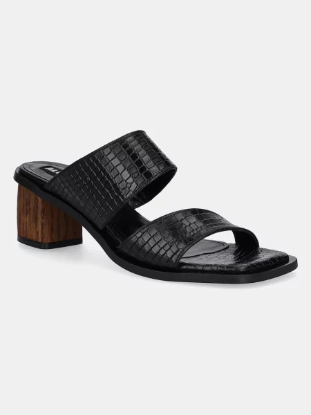 Alohas șlapi de piele Gabin Alli femei cu drept negru