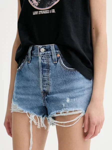 Levi's Szorty jeansowe niebieskie