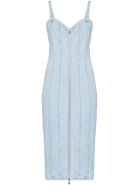 Sukienka jeansowa Rotate Birger Christensen garniturowa niebieska