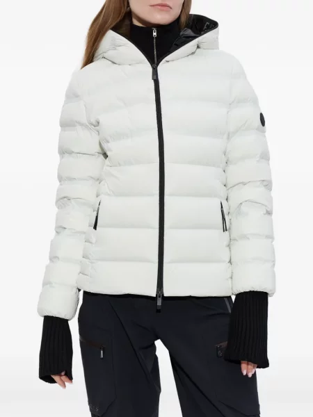 Geacă Moncler cu glugă alb