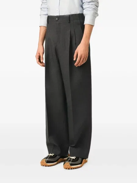 Pantaloni Ami Paris de lână gri
