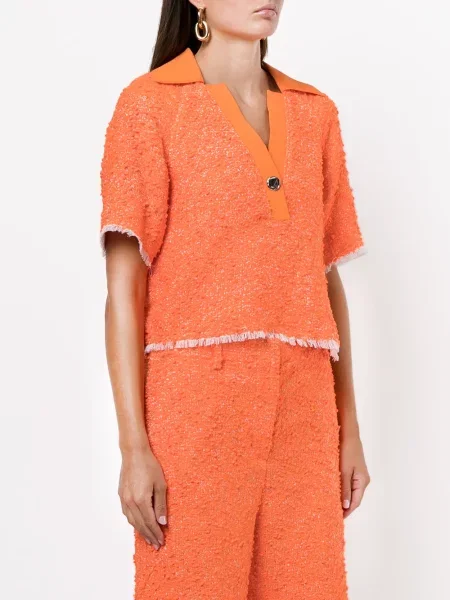 Polo 3.1 Phillip Lim tweedowe pomarańczowe