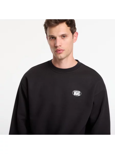 Hanorac crewneck Vans cu autograf negru