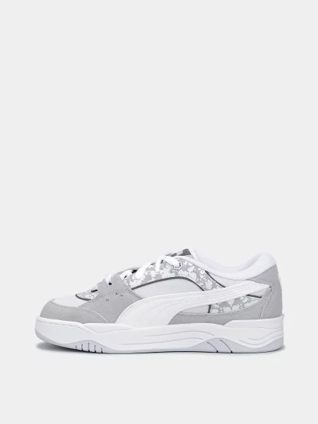 Кожаные кеды Puma серые