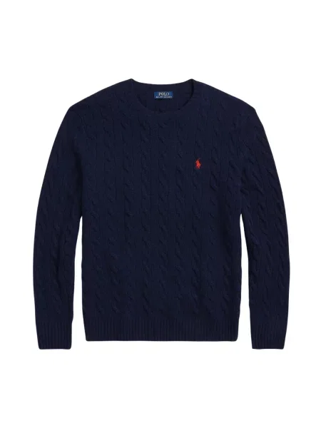 Sweter Polo Ralph Lauren wełniany niebieski