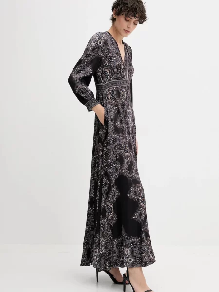 Сукня Hale BOB maxi розкльошена коричневий