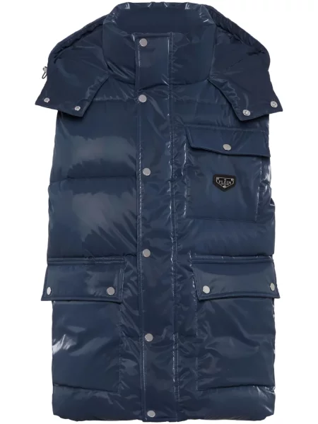 Vestă din puf Philipp Plein albastru