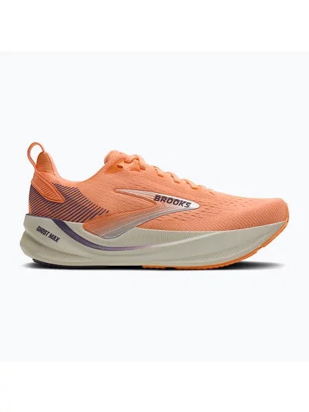 Дамски обувки за бягане Brooks Ghost Max 4 cyber peach/grape/bluewash оранжево