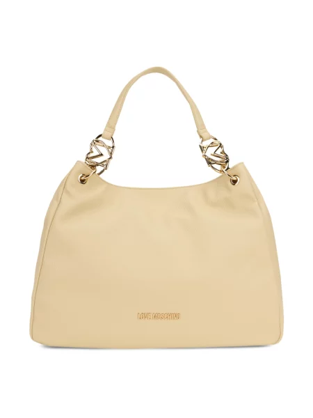 Shopperka Love Moschino z logo żółta