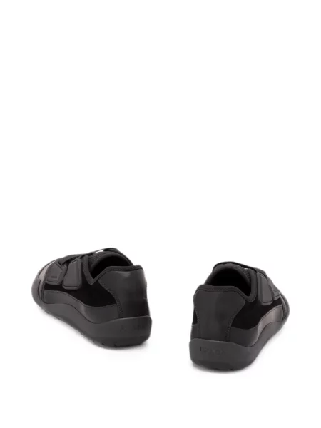Sneakerși Prada plasă cu bretele negru