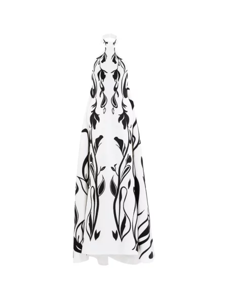 Rochie Saiid Kobeisy cu gât halter alb