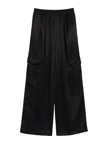 Bershka Pantaloni cu negru