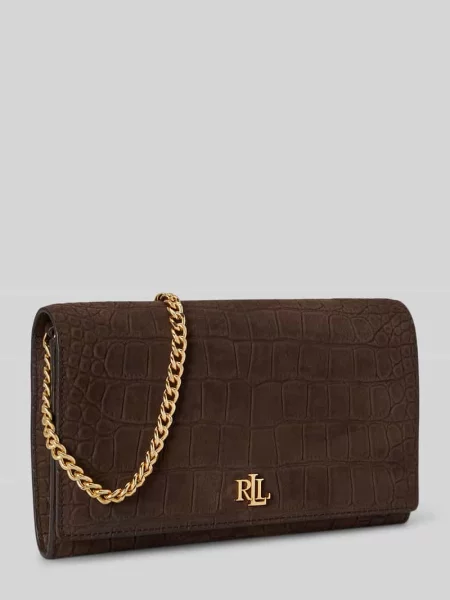 Portfel Lauren Ralph Lauren skórzany brązowy