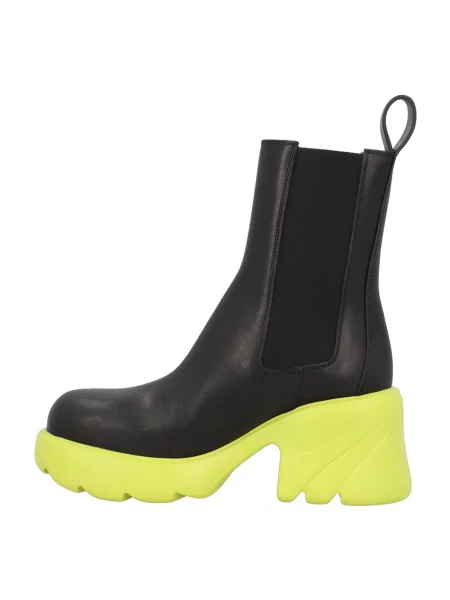 Buty do kostki Bottega Veneta skórzane czarne