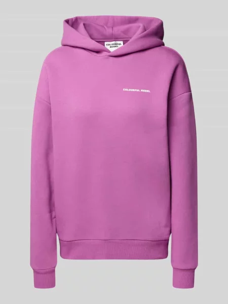 Bluza o kroju relaxed fit z kapturem i detalem z logo Colourful Rebel
