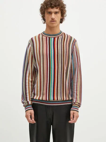 Кашмирен пуловер Paul Smith от лека материя